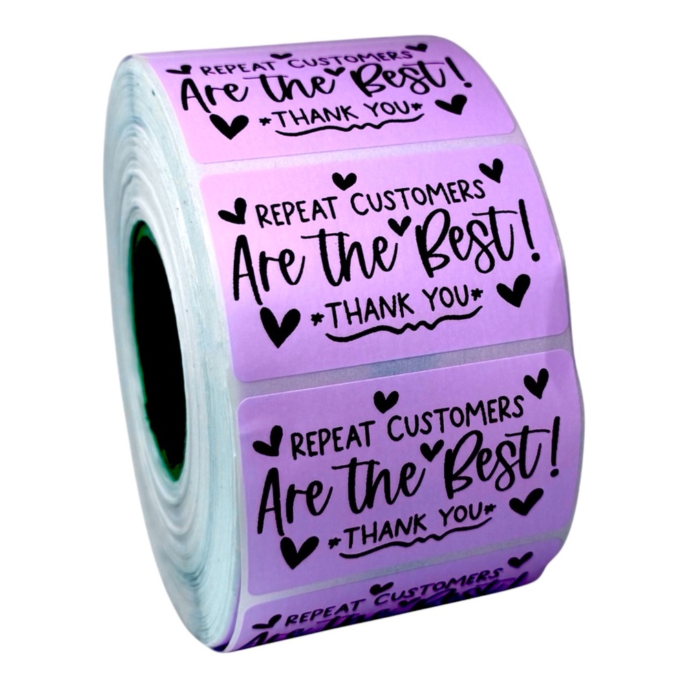 Repeat Customers are The Best Stickers,Thank You Sticker 8 COLORS TO CHOOSE FROM - Picture 3 of 9